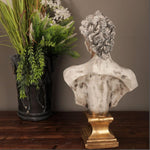 Gold Dripping Michelangelo David Bust 17" Sculpture