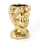 Gold Gilded Ceramic Lady Bust Flower Vase - MAIA HOMES