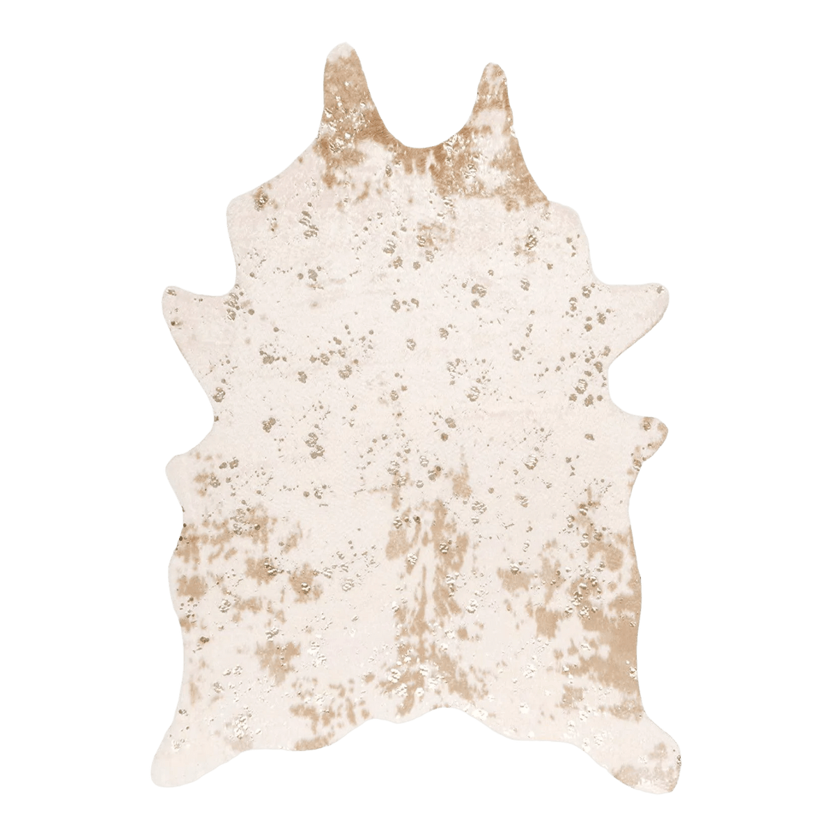 Gold Gilded Faux Cowhide Rug