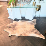 Gold Gilded Faux Cowhide Rug