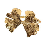 Gold Gingko Leaf Napkin Rings - 6 Pcs