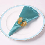 Gold Gingko Leaf Napkin Rings - 6 Pcs