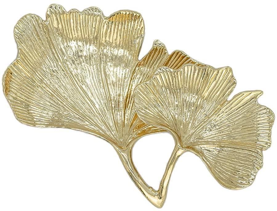 Gold Gingko Leaves Trinket