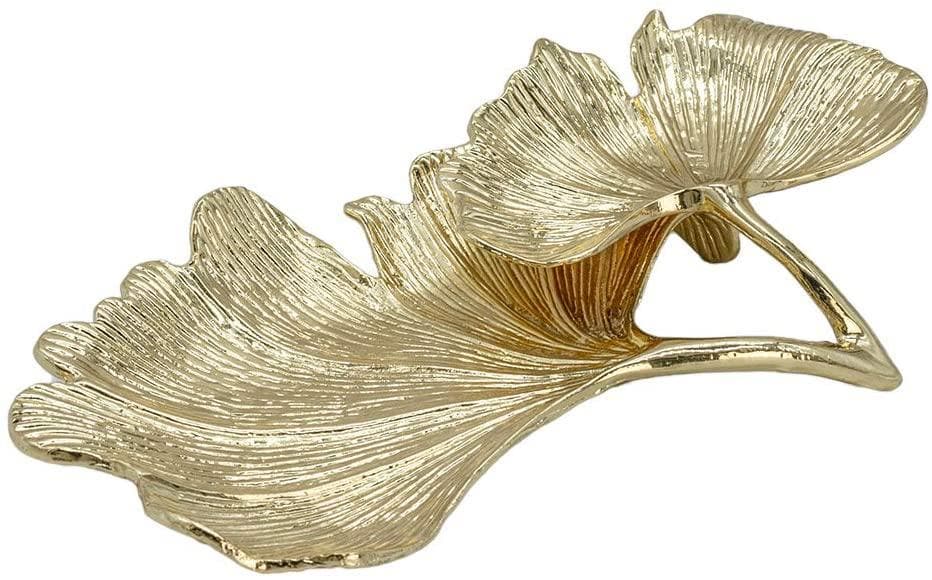 Gold Gingko Leaves Trinket