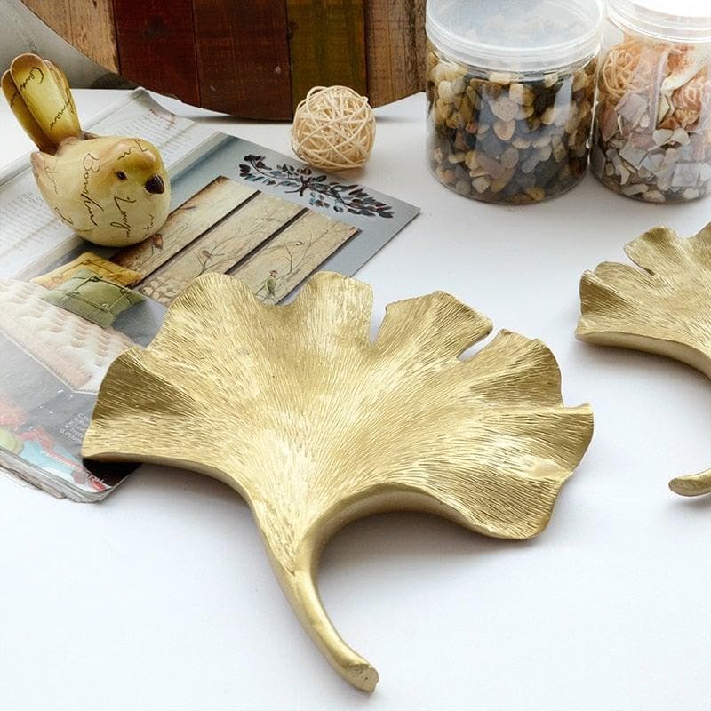 Gold Ginkgo Leaf Wall Hanging