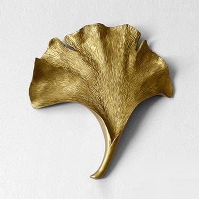 Gold Ginkgo Leaf Wall Hanging Gold