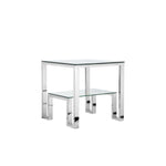 Gold High Polished Glass Side Table