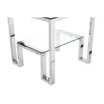 Gold High Polished Glass Side Table