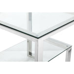 Gold High Polished Glass Side Table