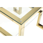 Gold High Polished Glass Side Table