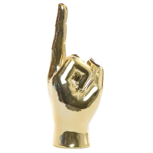Gold Middle Finger Decorative Figure - MAIA HOMES