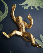 Gold Quirky Monkey Cabinet Drawer Knob Short