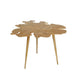 Golden Abstract Leaf Accent End Table