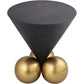 Golden Balls Black End Table - MAIA HOMES