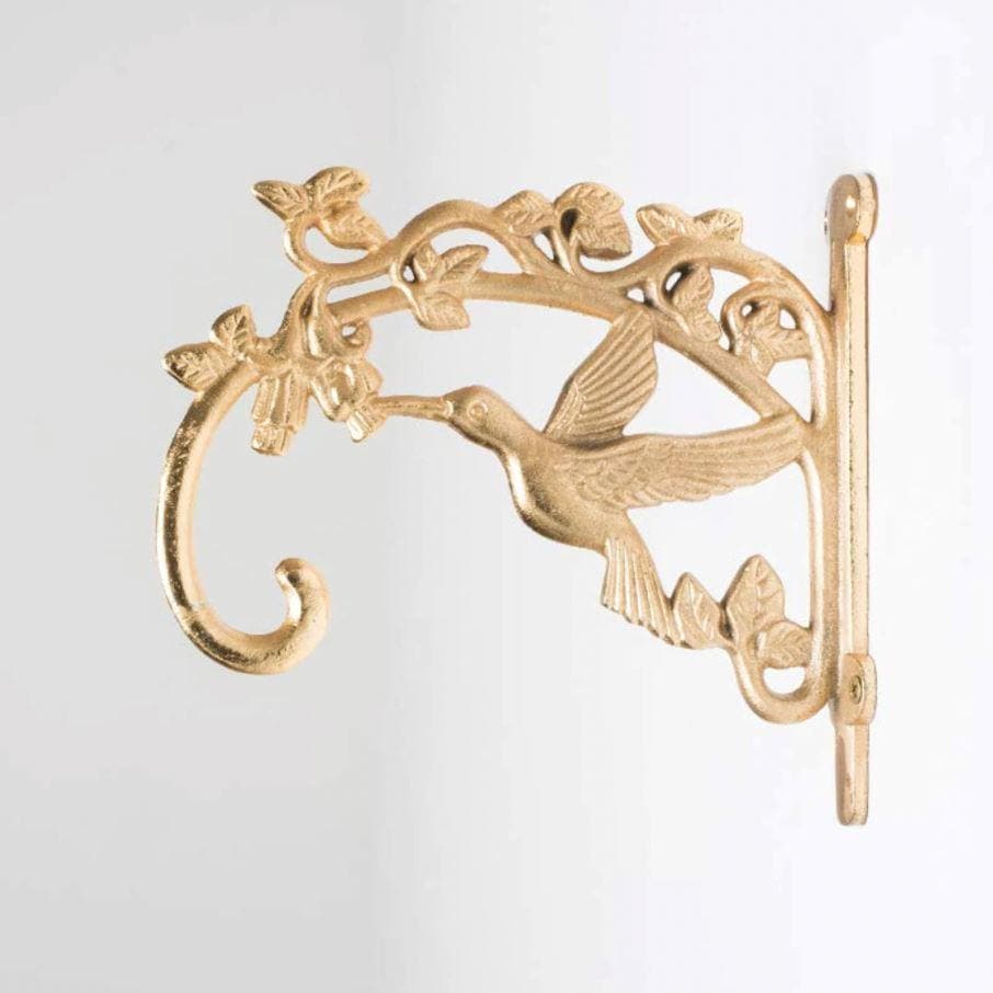 Golden Birds Plant Wall Hangers - Set of 2