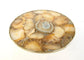 Golden Brown Agate Countertop Lazy Susan Centerpiece