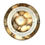 Golden Brown Agate Countertop Lazy Susan Centerpiece