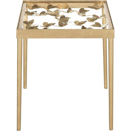 Golden Butterfly Square Side Table - MAIA HOMES