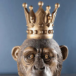 Golden Crown Monkey King Decor Statue