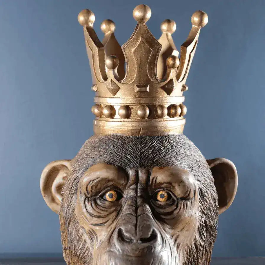 Golden Crown Monkey King Decor Statue