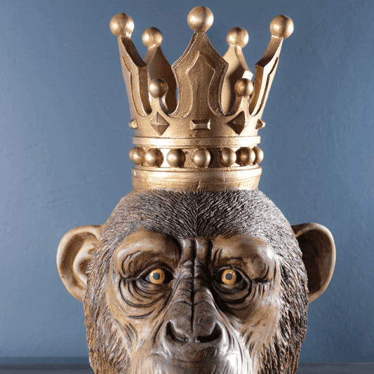 Golden Crown Monkey King Decor Statue - MAIA HOMES