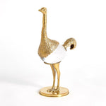 Golden Crystal Ostrich Figurine