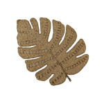 Golden Monstera Leaf Beaded Placemat