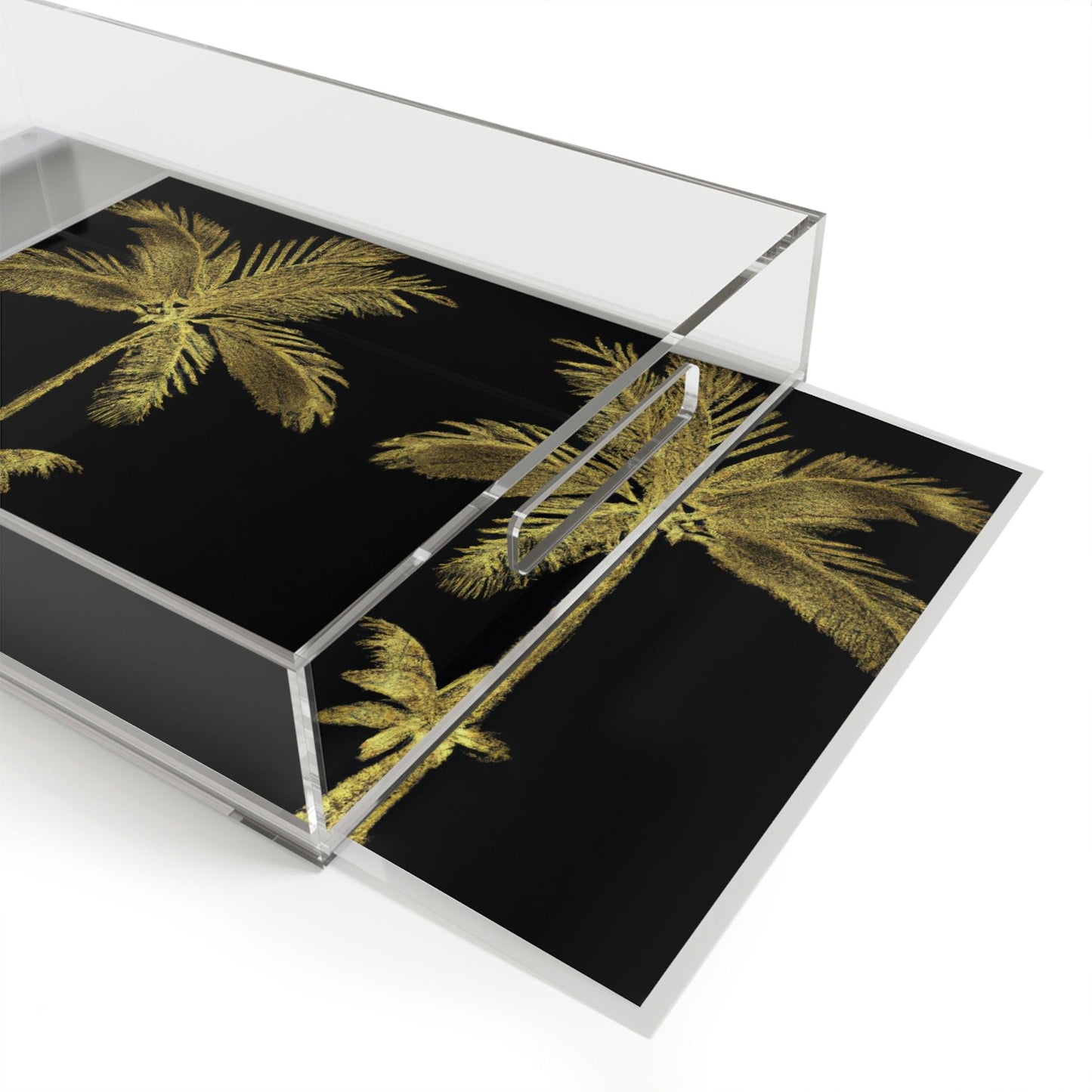 Golden Palm Trees Acrylic Serving Tray - MAIA HOMES