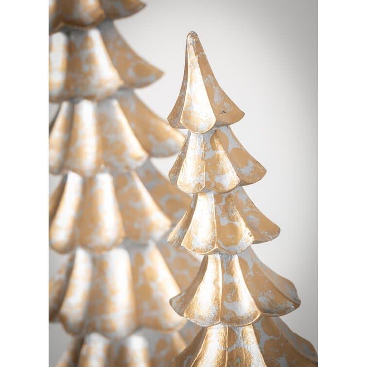 Golden Rustic Tabletop Tree Set of 2