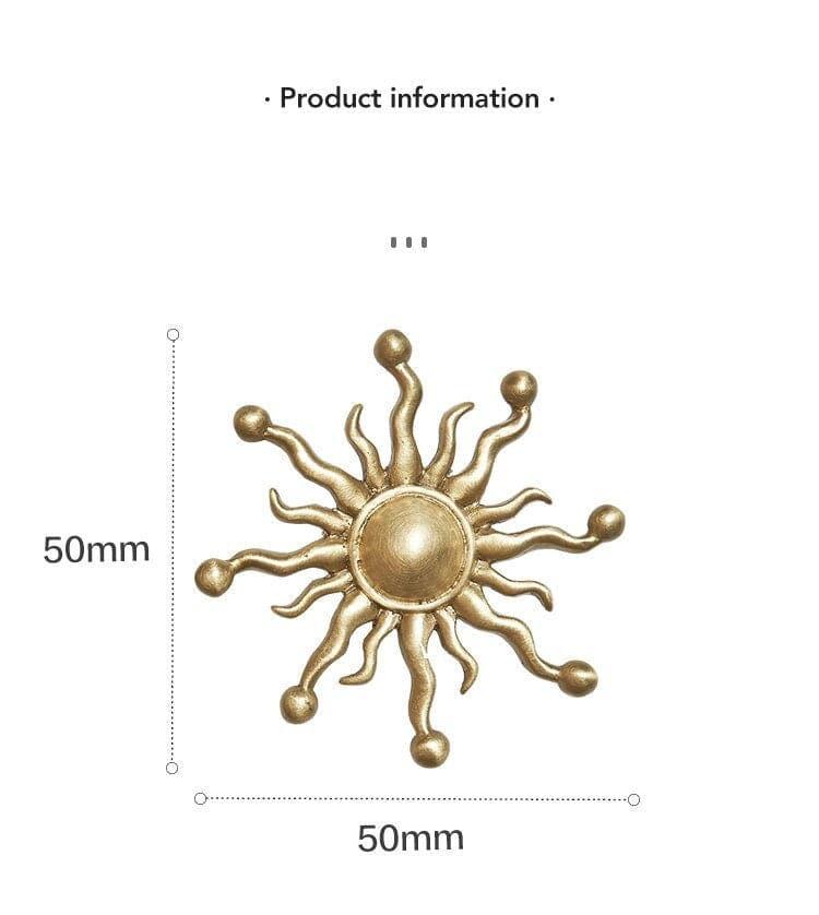 Golden Sun Ray Cabinet Door Knob