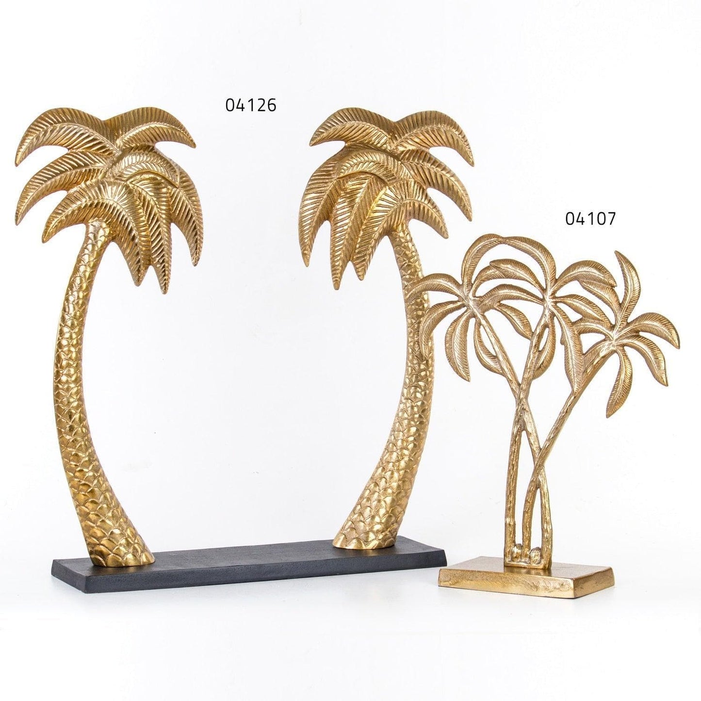 Golden Tropical Palm Trees Table Decor - MAIA HOMES