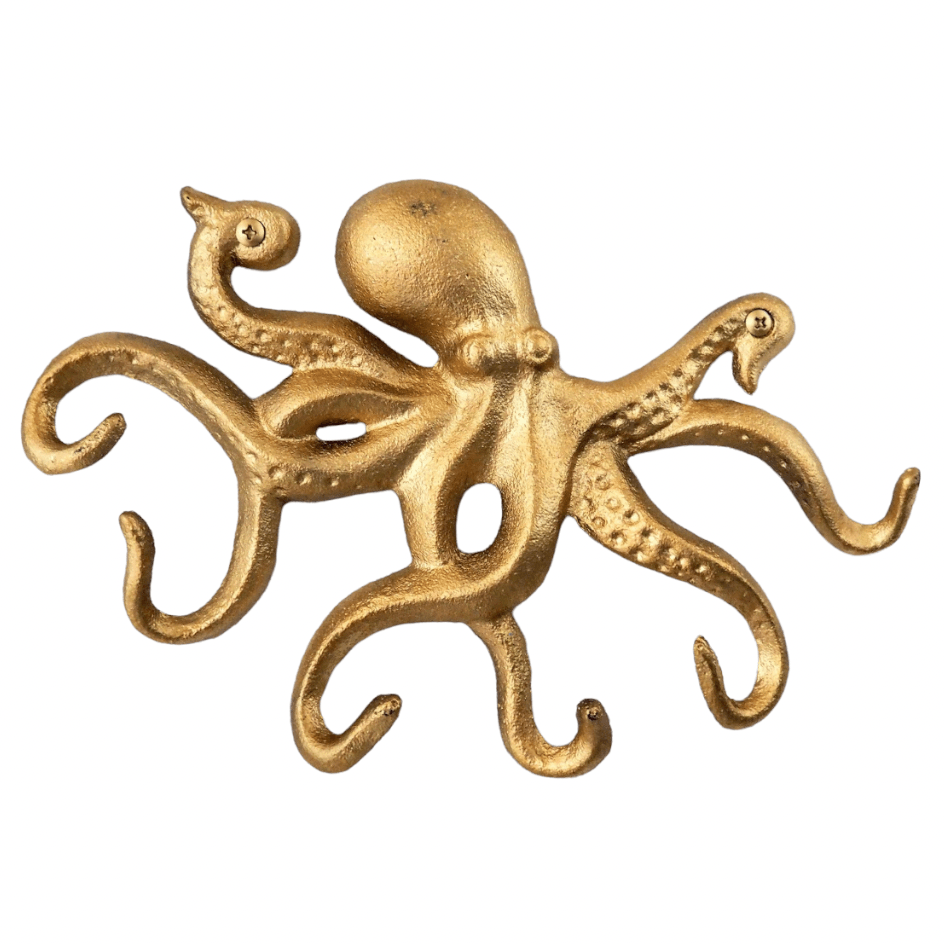 Golden Wall Octopus Hook - MAIA HOMES
