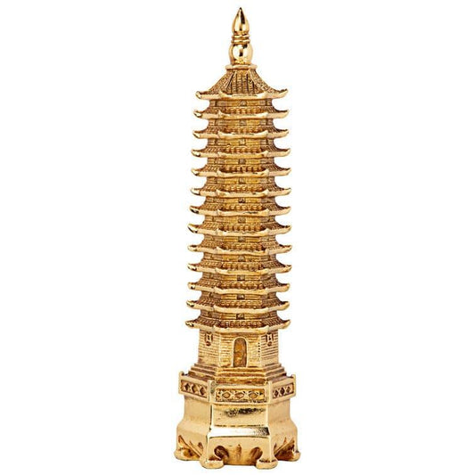 Golden Wen Chang Pagoda Tower Statue - MAIA HOMES