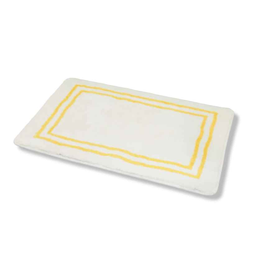 Golden White Microfiber Bath Mat 20" x 31"