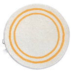 Golden White Microfiber Bath Mat 25" Round