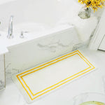 Golden White Microfiber Bath Mat