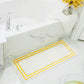 Golden White Microfiber Bath Mat - MAIA HOMES