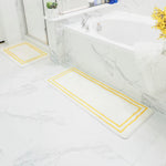 Golden White Microfiber Bath Mat