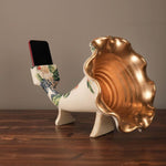 Gramophone Phone Speaker Floral Sculpture