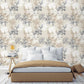 Gray and White Floral Peony Wallpaper - MAIA HOMES