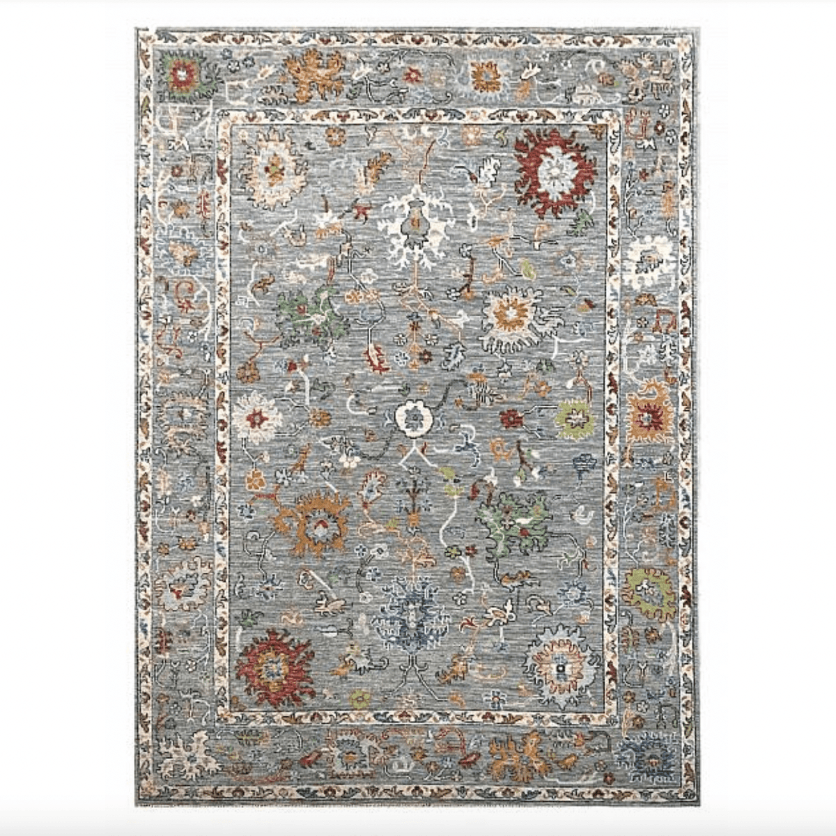 Gray in the Spring Hand Spun Wool Hand Knotted Area Rug