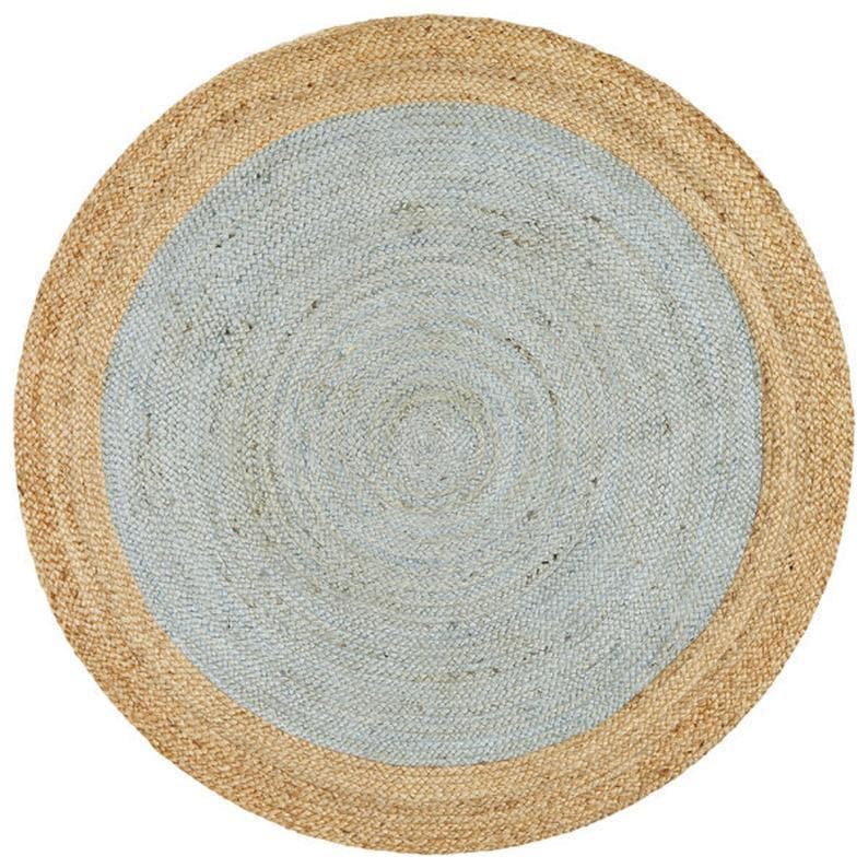 Gray Round Jute Rug