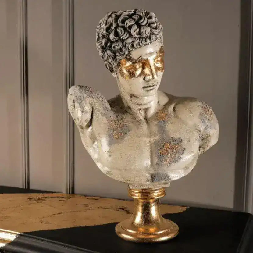 Gray Stone Hermes Sculpture