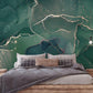 Green Abstract Marble Alcohol Ink Wall Mural - MAIA HOMES