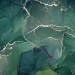 Green Abstract Marble Alcohol Ink Wall Mural