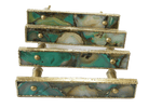 Green Agate Cabinet Door Pull Handle - Set of 4