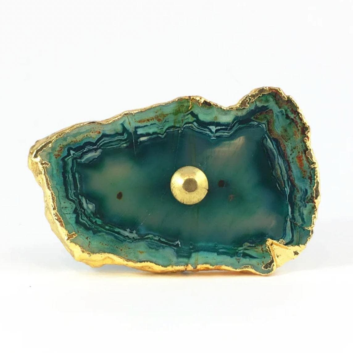 Green Agate Cabinet Drawer Pulls