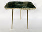 Green Agate Gemstone Organic Edge Accent Side Table