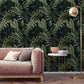 Green and Black Rainforest Ferns Wallpaper