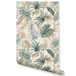 Green and Brown Palm Leaves Wallpaper